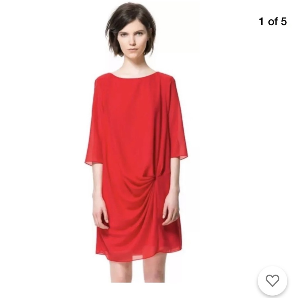 Zara red shift dress XS